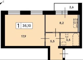 Продаю 1-комнатную квартиру, 35.1 м2, Ленинградская область, посёлок Щеглово, 93