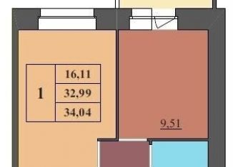 Продаю однокомнатную квартиру, 34 м2, Ярославль, Дзержинский район