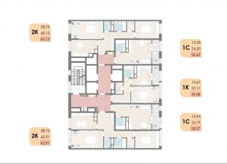 Продается 1-ком. квартира, 39.1 м2, Московская область, Новорязанское шоссе, 6