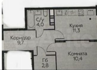 1-ком. квартира на продажу, 38.2 м2, деревня Староселье, деревня Староселье, 3