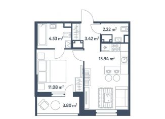 Продажа двухкомнатной квартиры, 39.1 м2, Москва, жилой комплекс Светлый Мир Станция Л, к8, ЖК Светлый Мир Станция Л