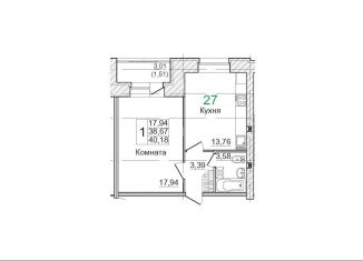 Продаю 1-комнатную квартиру, 40.2 м2, Архангельская область