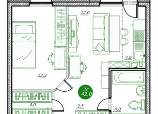 Продается 1-ком. квартира, 42 м2, Новосибирская область, улица Есенина, 29