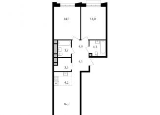 Продаю 3-ком. квартиру, 70.1 м2, Москва, Михалковская улица, 48с1, ЖК Михалковский