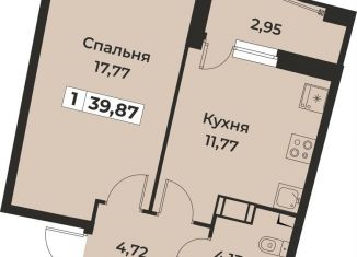 Продам однокомнатную квартиру, 39.9 м2, Мурино, ЖК Авиатор, проспект Авиаторов Балтики, 29к2