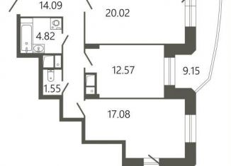 Продается двухкомнатная квартира, 76.5 м2, Подольск, Советская улица, 18к2