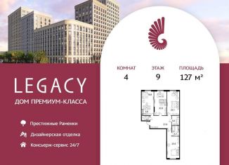 Четырехкомнатная квартира на продажу, 127 м2, Москва, ЗАО