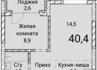 Продам 2-ком. квартиру, 40.4 м2, Новосибирск, Заельцовский район, Овражная улица, 2А