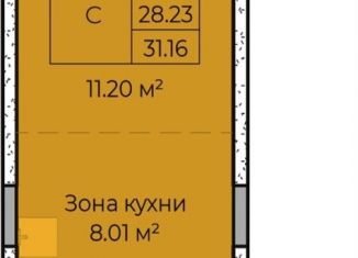 Продажа квартиры студии, 29.1 м2, село Завьялово, улица Чкалова, 3