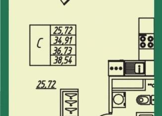 Продаю квартиру студию, 36.7 м2, посёлок Заклязьменский