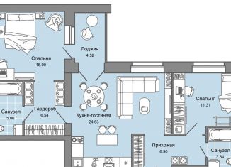 3-ком. квартира на продажу, 75 м2, Киров, Ленинский район