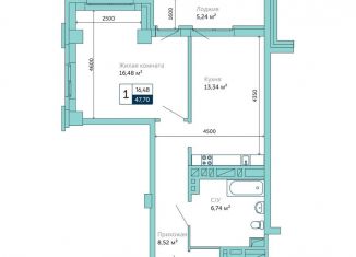 Продается 1-ком. квартира, 47.7 м2, Батайск, улица Бекентьева, 10