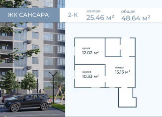 Продаю двухкомнатную квартиру, 48.6 м2, Волгоградская область, улица имени Горишного, 98