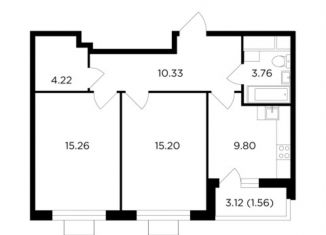 Продается 2-ком. квартира, 60.1 м2, Одинцово, жилой комплекс Одинград квартал Семейный, 5, ЖК Одинград квартал Семейный