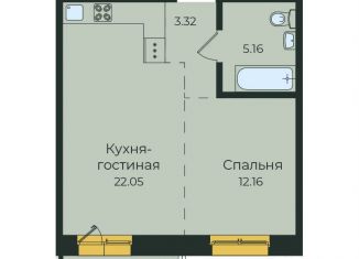 Продаю однокомнатную квартиру, 46.9 м2, Иркутск, улица Пискунова, 134, ЖК Семья