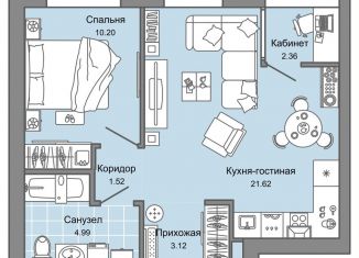 Продается 2-комнатная квартира, 44 м2, Свердловская область