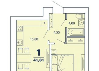 Продам 1-ком. квартиру, 41.8 м2, Рязанская область