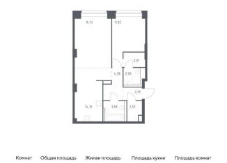 Продам 1-комнатную квартиру, 61 м2, Москва, район Раменки, жилой комплекс Нова, к1