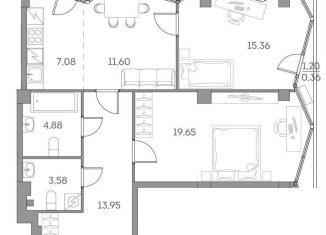 Продажа 2-комнатной квартиры, 76.8 м2, Москва, Нижегородский район, Рязанский проспект, 2с27