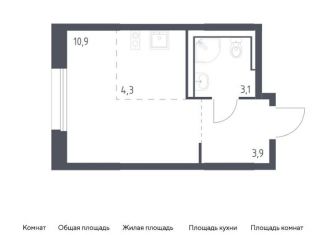 Продается квартира студия, 22.2 м2, Москва, Ленинградское шоссе, 229Ак2, Молжаниновский район