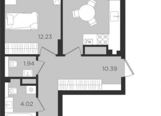 Продажа 2-комнатной квартиры, 62.2 м2, Калининградская область