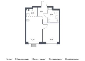 Продажа 1-комнатной квартиры, 32.3 м2, село Ям, жилой комплекс Прибрежный Парк, к6.1