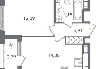 Продажа 1-комнатной квартиры, 36.1 м2, Санкт-Петербург, метро Площадь Мужества