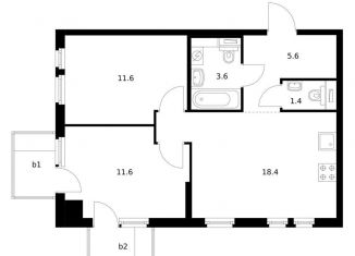 Продажа 2-комнатной квартиры, 53.4 м2, Владивосток, Первомайский район, Архангельская улица, 23к1