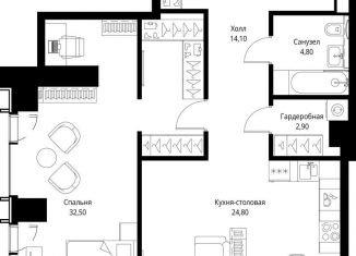 Продаю 1-комнатную квартиру, 79.1 м2, Москва, Верейская улица, 29с35, ЗАО