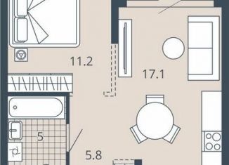 Продаю 1-ком. квартиру, 40.6 м2, Пенза