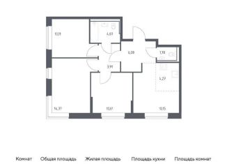 Продажа трехкомнатной квартиры, 65.3 м2, Санкт-Петербург, муниципальный округ Рыбацкое, Советский проспект, 10