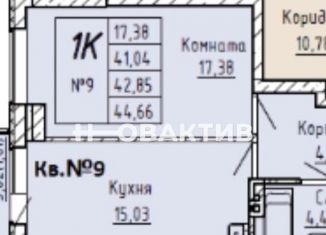 Продажа 1-комнатной квартиры, 45 м2, Новосибирск, улица Зорге, 229/3, Кировский район