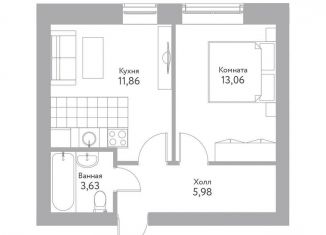 Продается 1-комнатная квартира, 34.6 м2, Воскресенск, улица Ломоносова, 98