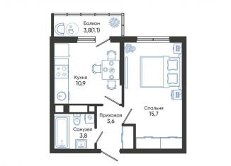 Продается однокомнатная квартира, 35.1 м2, Новороссийск, ЖК Облака 2