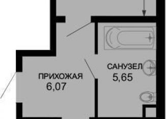 Продажа 1-ком. квартиры, 42.8 м2, Краснодар, ЖК Лучший