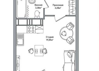 Продаю квартиру студию, 26.6 м2, Ярославль, улица Строителей, 16к3