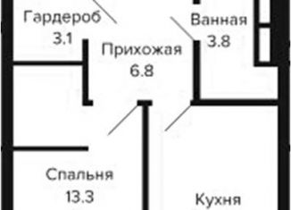 Продается однокомнатная квартира, 39.1 м2, Новосибирск, метро Золотая Нива, Красносельская улица