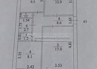 Трехкомнатная квартира на продажу, 60 м2, Кумертау, Куюргазинская улица, 12А