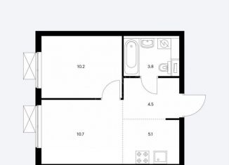 Продаю 2-комнатную квартиру, 34.3 м2, Москва, жилой комплекс Большая Очаковская 2, 2.2