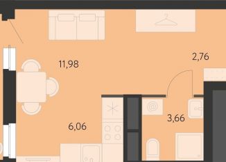 Продажа квартиры студии, 26.1 м2, Екатеринбург, метро Чкаловская