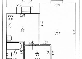 Продается однокомнатная квартира, 38.9 м2, Казань, улица Железнодорожников, 15, ЖК Юдино