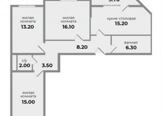 Продаю 3-комнатную квартиру, 80.2 м2, Михайловск, Прекрасная улица, 17