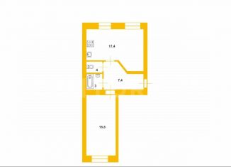 Продается 1-ком. квартира, 44 м2, посёлок Шушары, Московское шоссе, 256к2