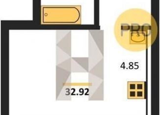 Продается квартира студия, 32.6 м2, Новосибирск, Кировский район, улица Зорге, 229/1