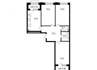 Продажа 3-ком. квартиры, 83.8 м2, Москва, Михалковская улица, 48с8