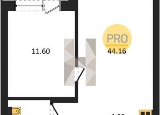 1-ком. квартира на продажу, 41.6 м2, Новосибирская область, Пермская улица, 12к2