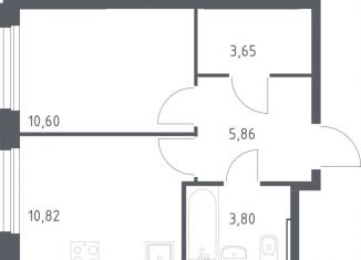 Продам 1-ком. квартиру, 34.7 м2, Москва, жилой комплекс Квартал Герцена, к2, метро Зябликово