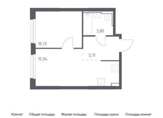 Продаю 1-ком. квартиру, 35 м2, Москва, жилой комплекс Квартал Герцена, к2, метро Зябликово