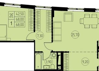 Продажа 1-комнатной квартиры, 68 м2, Московская область