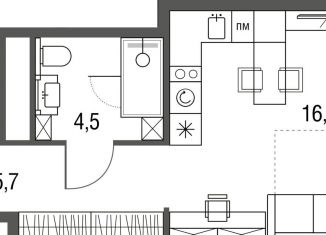 Продается квартира студия, 26.6 м2, Москва, ЖК Сиреневый парк, Тагильская улица, 4А